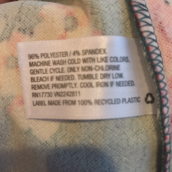 Target Green & Pink Floral Dress Mid (Knee) Length - Picture 2 of 3